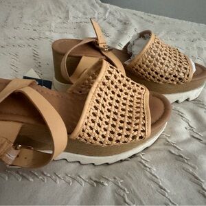 Target Tan Woven Platform Sandals
